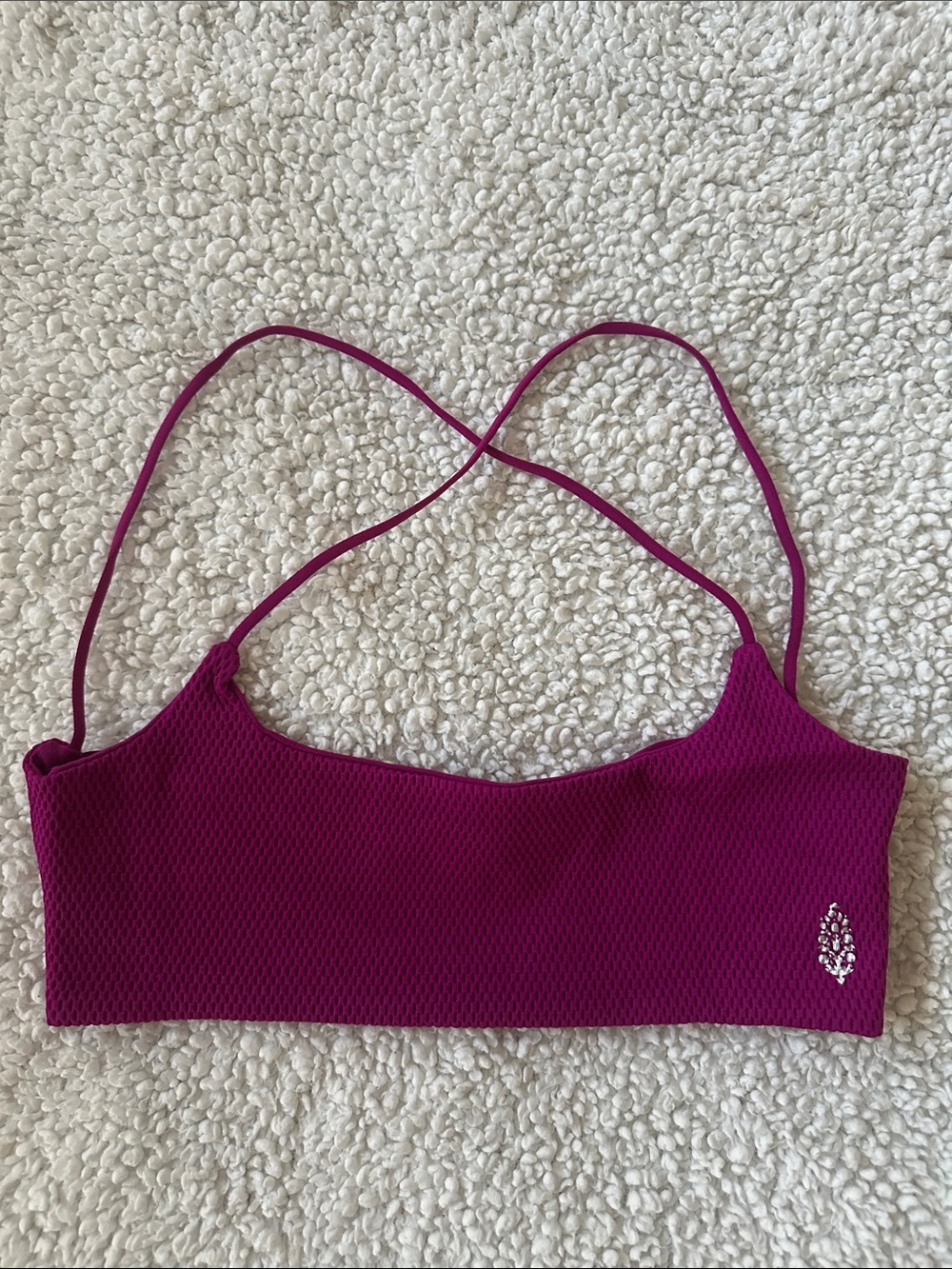 Free People Movement Strappy Shuffle Bralette Blackberry Size XS/S NWOT - Picture 2 of 9